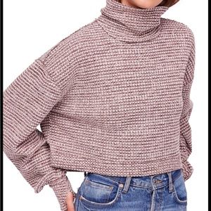 Free people cropped turtle neck sweater